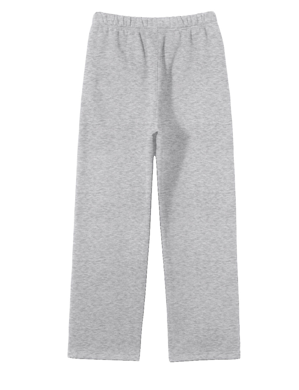 Gray solid colour fleece straight leg joggers